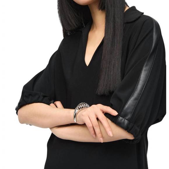 NEW JOSEPH RIBKOFF cutaway slit minimalist dress in black - Picture 4 of 5